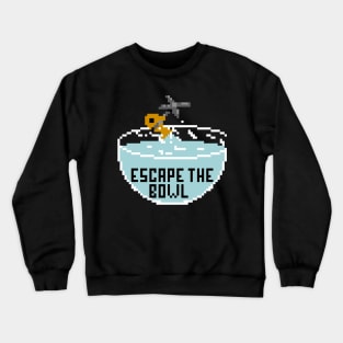 Escape the bowl goldfish pixel Crewneck Sweatshirt